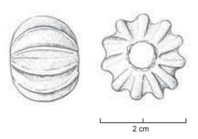 PRL-4110 - Perle côtelée en verre translucide
verre
TPQ : 30 - TAQ : 150
Perle côtelée annulaire ou sphérique en verre translucide bleu outremer.