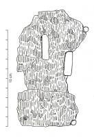 PSE-3003 - Plaque de serrure ou foncet
fer
Plaque rectangulaire avec deux ouvertures verticales elles-aussi rectangulaires et disposées de manière décalée, les trous de fixations sont placés dans les angles.