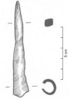 PTF-4004 - Pointe de flèche à douille et tête pyramidale
fer
Pointe de flèche à tête pyramidale et emmanchement à douille.
