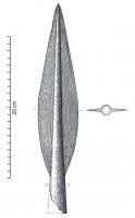 PTL-1048 - Pointe de lance à douille courte
bronze
Grande pointe de lance (longueur totale comprise entre 20 et 37 cm), inornée, à douille courte.