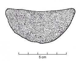 RSR-2013 - Rasoir à simple tranchant : type Mauvilly
bronze
Rasoir à simple tranchant, à lame semi-circulaire, sans ajour ni anneau; dos droit ou très légèrement concave.