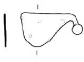 RSR-4006 - Rasoir
fer
Rasoir à lame triangulaire, entièrement en fer ; manche court et recourbé, souvent terminé par une nodosité.