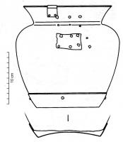SIT-3037 - Situle stamnoïde
bronze
La forme est similaire à celle d'autres situles comme SIT-3012,