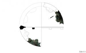 SPV-4024 - Pied ou support de récipient métallique
bronze
Support de récipient constitué d'un cerclage en alliage cuivreux possédant de petits pieds de forme tronconique dépassant légèrement de l'emprise de l'objet et protégeant le fond du récipient des chocs mécaniques et des déchirures. Le cerclage, quant à lui, présente deux surfaces planes qui permettent d'identifier cet élément à un pied ou support de récipient.