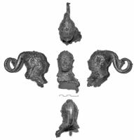 STE-2014 - Statuette : sirène
bronze
Figurine en forme d'oiseau à tête humaine, corps de volatile avec de robustes serres.