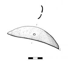 STE-3001 - Statue anthropomorphe
fer
TPQ : -550 - TAQ : -400
Statue anthropomorphe (?) dont les éléments en tôle de fer doivent avoir été fixés avec des clous sur un simulacre en bois. On a reconnu des représentations d'œil et de sourcil (?).