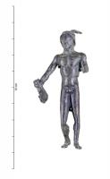 STE-4058 - Statuette : Hermès - Mercure nu, au pétase
bronze
TPQ : 150 - TAQ : 250
Mercure entièrement nu, coiffé d'un pétase ailé. La main gauche tenait un caducée au creux du bras, la main droite une bourse.
