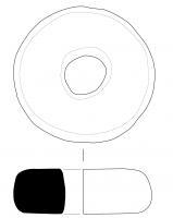 TOR-2004 - Tore en argile à section circulaire
argile
Anneau modelé, de section ronde, la perforation centrale est approximativement égale à la section du tore.