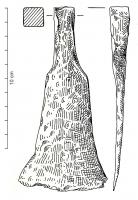 TRC-3001 - Tranche
fer
Outil massif à manche de section carrée et large lame trapézoïdale à tranchant légèrement convexe.