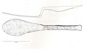 TRL-4004 - Truelle à lame ovale et manche massif
fer
Truelle dont le manche massif est préhensible et ne nécessite pas d'habillage en bois, il forme deux angles droits pour être parallèle au plan de travail; lame en forme de feuille (Gaitzsch B1).