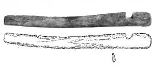 ARC-4001 - Arc : renfortos ou bois de cerfRenfort en bois de cerf pour les extrémités d'un arc composite.