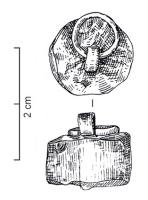 CUB-4136 - Curseur de balanceferCurseur de balance cylindrique, entièrement en fer, forgé avec un petit anneau de suspension au sommet ou avec un anneau rapporté.