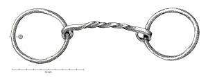 MRS-3012 - MorsferMors simple constitué par deux larges anneaux, reliés par une barre aux extrémités repliées sur elle-mêmes. 
