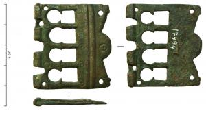 PLB-4055 - Plaque-boucle articulée ajourée, type Remagen
