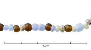 PRL-4051 - Perle ovoïde à cylindrique brun-jaune