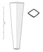 TLL-4002 - Talon de lancebronzeTPQ : 1 - TAQ : 100Talon de lance ou de javeline caractérisé par une section et un emmanchement losangiques.