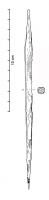 ALN-3002 - Alêne à soieferOutil à courte soie pyramidale, séparée d'une longue pointe effilée par un épaulement plus ou moins marqué; la section est quadrangulaire sous la soie avant de devenir circulaire au niveau de la pointe.