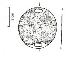 BLC-3005 - Plateau de balanceferPetit plateau de balance circulaire avec perforations allongées diamétralement opposées sur les côtés.