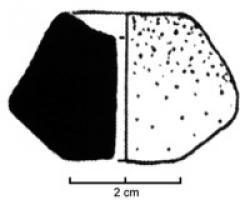 FUS-2012 - Fusaïole bitronconiqueterre cuiteTPQ : -750 - TAQ : -475Fusaïole de forme bitronconique, face supérieure concave, inornée.