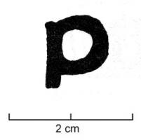 SIG-4060 - Empreinte antique de signaculum métallique sur amphore : Pterre cuiteEmpreinte antique de signaculum métallique sur bas de panse d'amphore G4 : sans cadre, P.