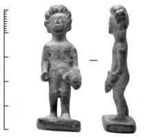 STE-4010 - Statuette : Hermès - Mercure nu, bourse à gauchebronzeTPQ : 1 - TAQ : 400Statuette en bronze représentant Mercure (?), dans une posture statique, reconnaissable seulement à la bourse tenue dans la main.