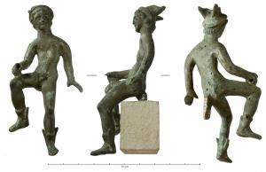 STE-4343 - Statuette : Hermès - Mercure assis, main droite sur la cuisse