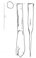 CIS-4018 - Ciseau droitferOutil composé d'un manche robuste de section circulaire, quandrangulaire ou hexagonale, prolongé par une mince lame s'évasant légèrement en direction du tranchant. 