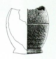PYX-4014 - Pyxide tournéeboisPyxide tournée (généralement en buis), profil symétrique renflé, limité en haut et en bas par des bourrelets.