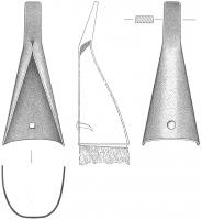 ACR-3004 - Sabot d'ancreferSabot métallique conique avec un bec plat destiné à renforcer la pointe du bras d'ancre, enroulé autour du bras, il est maintenu par un clou. 