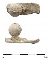 BAL-9003 - Coulée de balle : munitionplombBalle moulée encore attachée à la coulée.