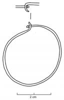 BCO-3005 - Boucle d'oreille filiformeorAnneau filiforme dont les deux extrémités en crochet s'accrochent l'une à l'autre.