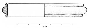 BRC-3535 - Bracelet Geb. 11a lisseverreTPQ : -175 - TAQ : -100Bracelet en verre bleu foncé uni, à trois côtes, sans décor rapporté.