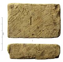 BRQ-4004 - Briquetteterre cuitePetite brique parallélépipédique.