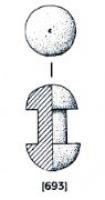 BTN-4003 - BoutonosBouton formé d'une tige cylindrique fermée de chaque côté par un gros bouton hémisphérique.
