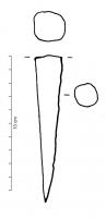 CIS-4021 - Ciseau pointuferTPQ : -30 - TAQ : 500Outil court et trapu, de section circulaire ou carrée et se terminant par une pointe.