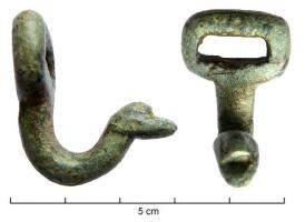 CRS-4010 - Crochet à anneaubronzeTPQ : 1 - TAQ : 400Crochet à tête de canard avec une tête ajourée rectangulaire permettant d'accepter un clou de 6 mm de diamètre.