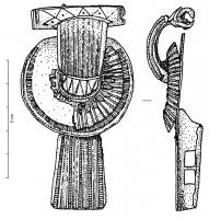 FIB-4076 - Fibule à queue de paon (F.19b2)bronzeTPQ : 5 - TAQ : 60