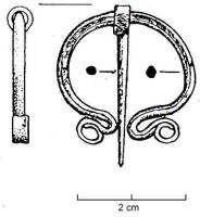 FIB-4943 - Fibule pénannulairebronzeTPQ : 1 - TAQ : 100Fibule en oméga (