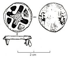FIB-6024 - Fibule circulaire émaillée, Kreuzemailfibel type 5