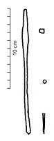 FOR-4006 - Mèche de foret à boisferOutil composé d'une partie pyramidale de section carrée, pour la fixation de l'emmanchement et d'une tige se terminant par une pointe triangulaire, généralement un peu plus large que la tige, ou parfois simplement pointue.