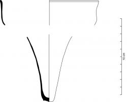 LMP-8007 - Lampe à suspendre en verreverreLampe en verre suspendue sous la partie large, le goget étant tubulaire et profond.