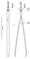 PEP-4025 - Pince - Groupe Hirt 3 - à épaules, balustre uniquebronzeTPQ : 1 - TAQ : 200Pince formée de deux branches dotées d’un ressaut destiné à former les épaules et soudées à un manche en forme de balustre simple. Les branches, de section quadrangulaire, peuvent être accolées à leur départ. Les mâchoires sont de forme variable.