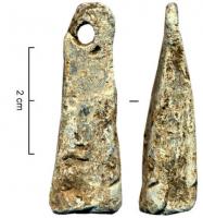 PSN-4001 - Peson pyramidalplombPeson de forme pyramidale, percé d'un trou au sommet, rarement deux; les angles peuvent être abattus, la base devient alors, de carrée, approximativement octogonale.