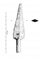 PTF-6003 - Pointe de flècheferPointe de flèche à douille avec tête triangulaire élancée de section losangique.