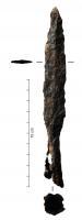 PTL-4012 - Pointe de lanceferTPQ : -50 - TAQ : 400Pointe de lance ou de javelot, à pointe plus ou moins effilée, et nervure centrale donnant une section losangique à côtés concaves.