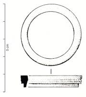 PYX-4031 - Pyxide en os - Béal-Feugère type 1osTPQ : 1 - TAQ : 250Elément de pyxide (couvercle ou fond) ne permettant pas une identification typologique plus précise.
