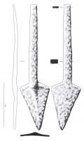 SAR-6001 - Reille d'araireferReille de forme lancéolée, à longue tige de section quadrangulaire, et tête triangulaire.