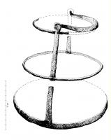SEA-5001 - SeauferTPQ : 500 - TAQ : 800Armature en fer constituée de trois cercles en tôle de fer de diamètres décroissants et de deux bandes verticales avec anneaux pour la suspension de l'anse.