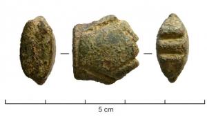 CTO-8017 - Couteau à mitrefer, bronzeCouteau en fer, l'extrémité de la soie est protégée par une 