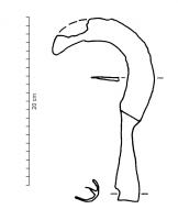 FCL-4004 - Faucille à douilleferTPQ : -30 - TAQ : 500Faucille à douille, net décrochement entre la douille et le départ du dos, celui-ci n'est pas renforcé par une nervure, la lame présente une forme en arc de cercle qui dépasse largement l'axe du manche. 
